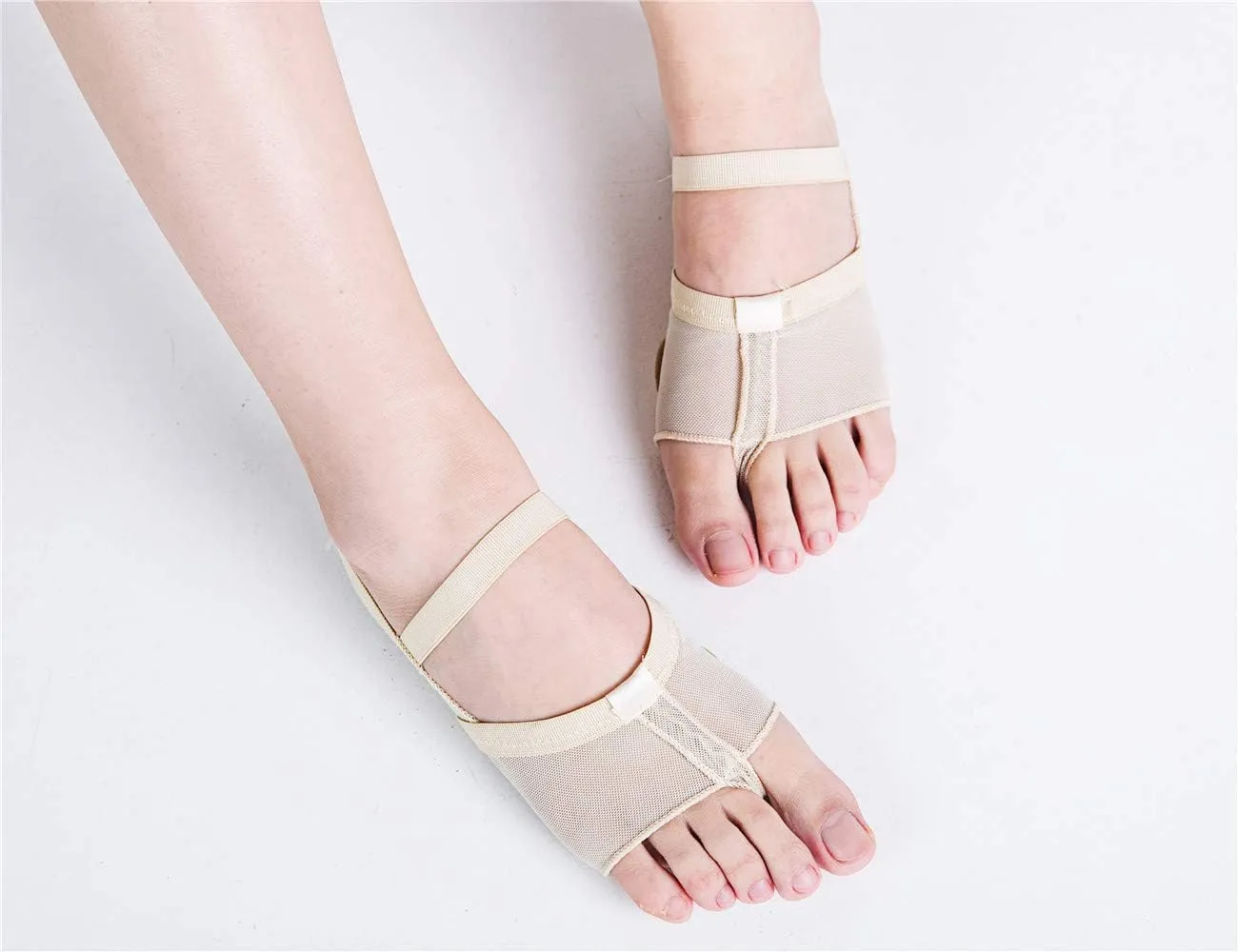 Women's Full Body Dance Foot Undies Lyrical Skin Shoes Mesh Stretch Kids Dance Paws Socks