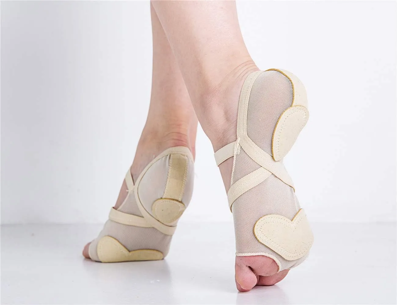 Women's Full Body Dance Foot Undies Lyrical Skin Shoes Mesh Stretch Kids Dance Paws Socks