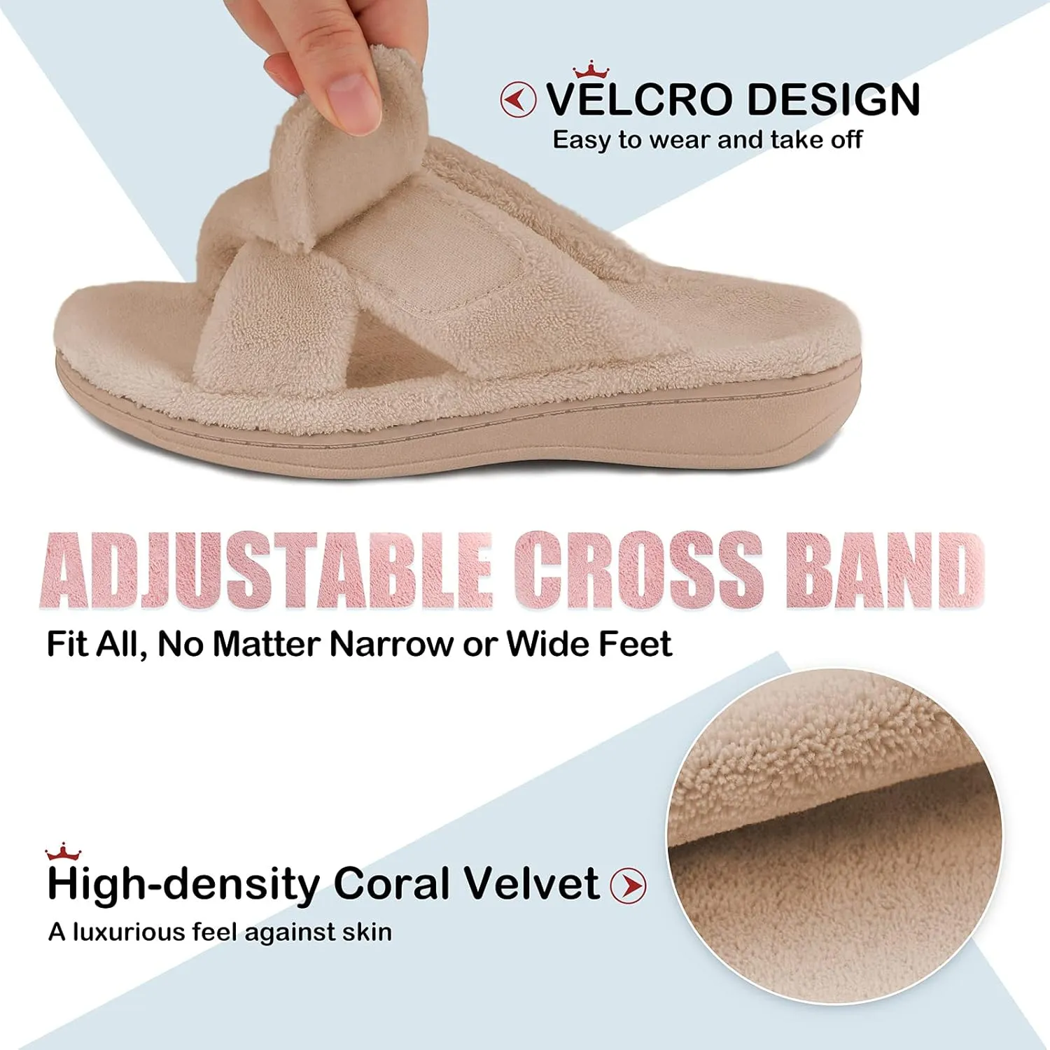Women's Fuzzy Orthotic Arch Support Slippers Orthopedic Plantar Fasciitis Furry House Slide Slippers