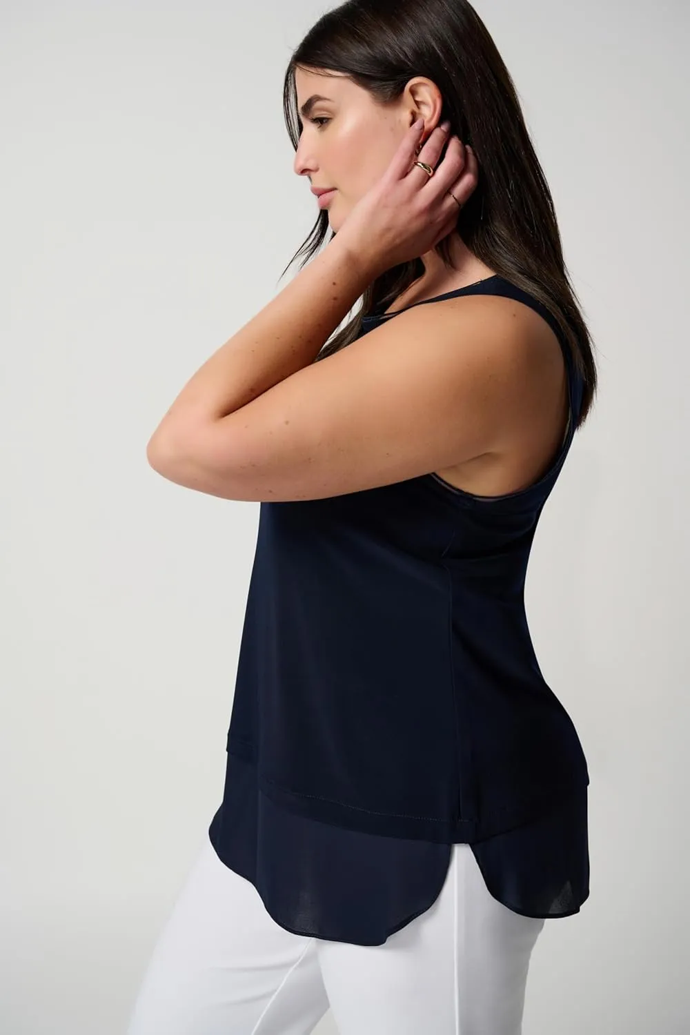 Womens Layered Hem Tank Style 183126J