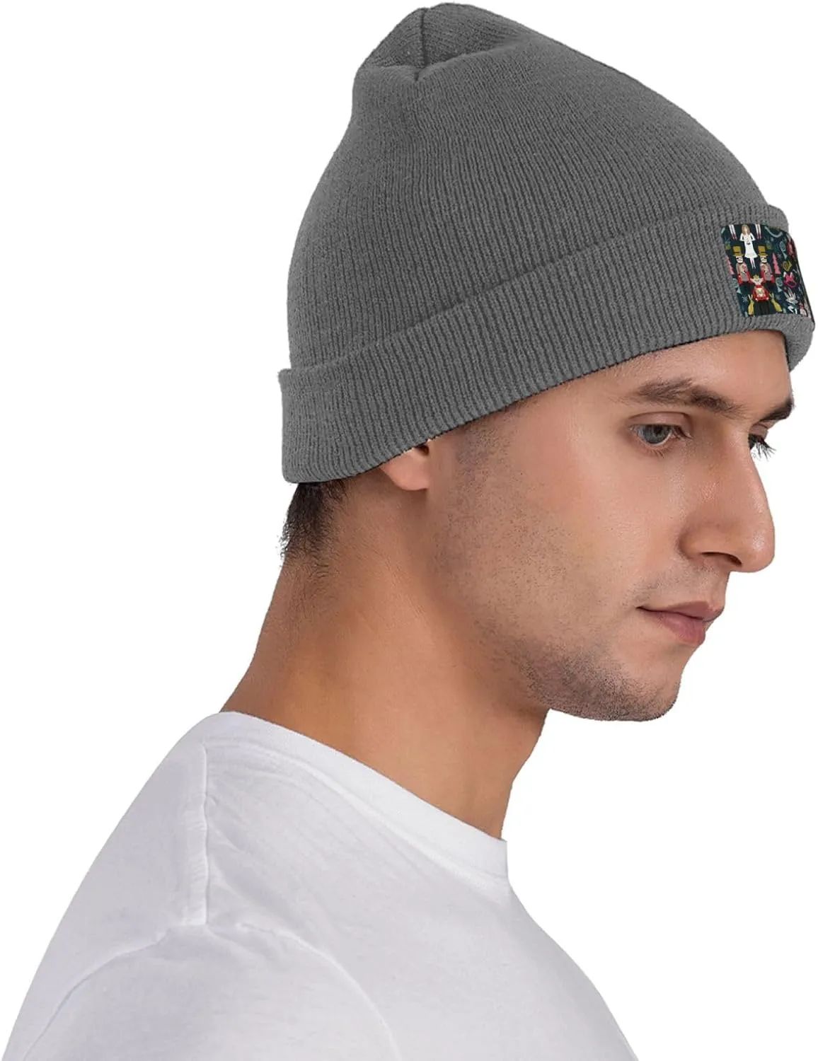 Women_s Nutcracker Ballet Xmas Dance Print Soft and Elastic Cap Knitted Hat Knit Beanie for Men and Women Warm