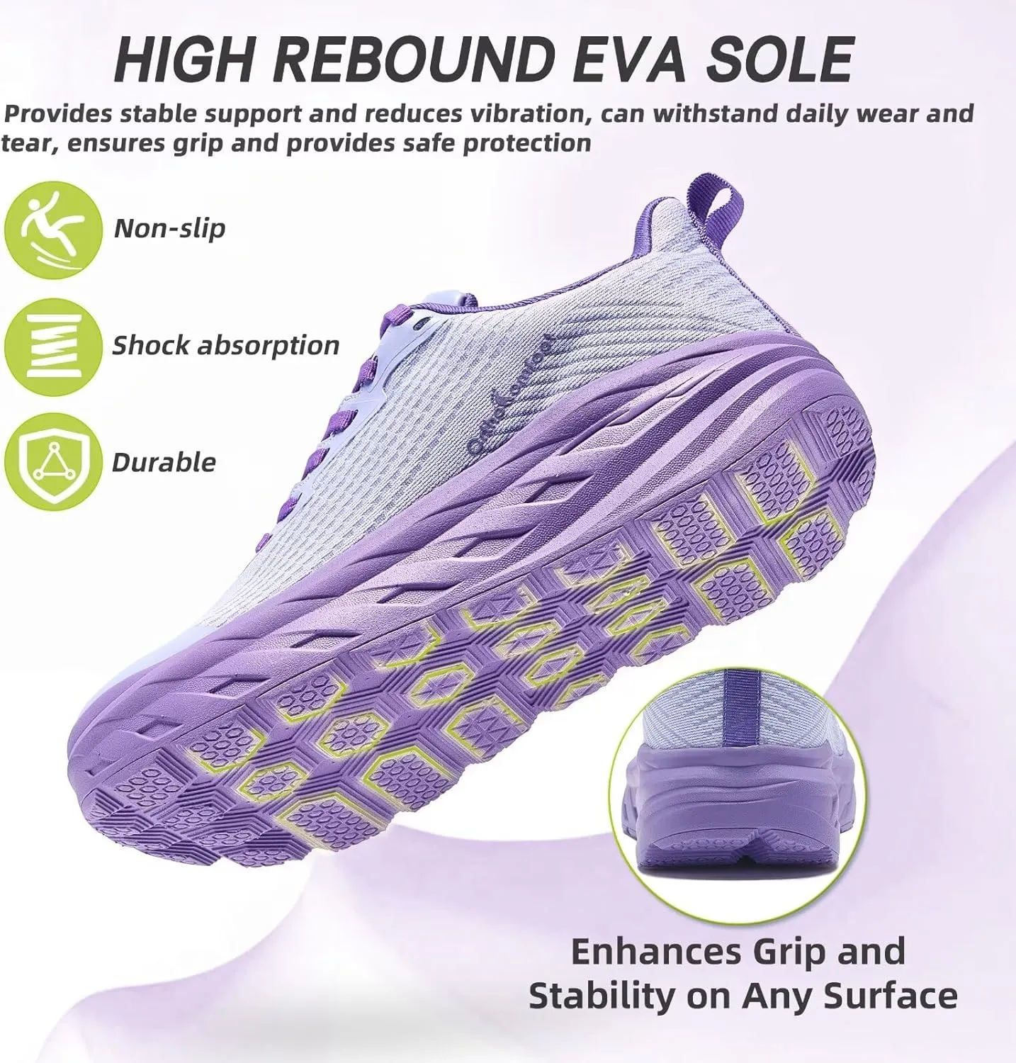 Women's Orthopedic Diabetic Wide Running Shoes: Comfortable Casual Arch Support Plantar Fasciitis Fashion Sneakers, High Arch Work Tennis Walking Shoes for Foot and Heel Pain Relief
