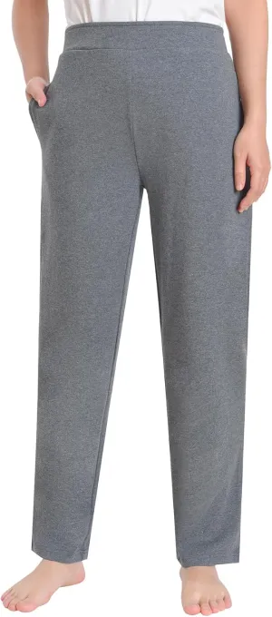 Women's Petite Knit Pants Pull On with Pockets