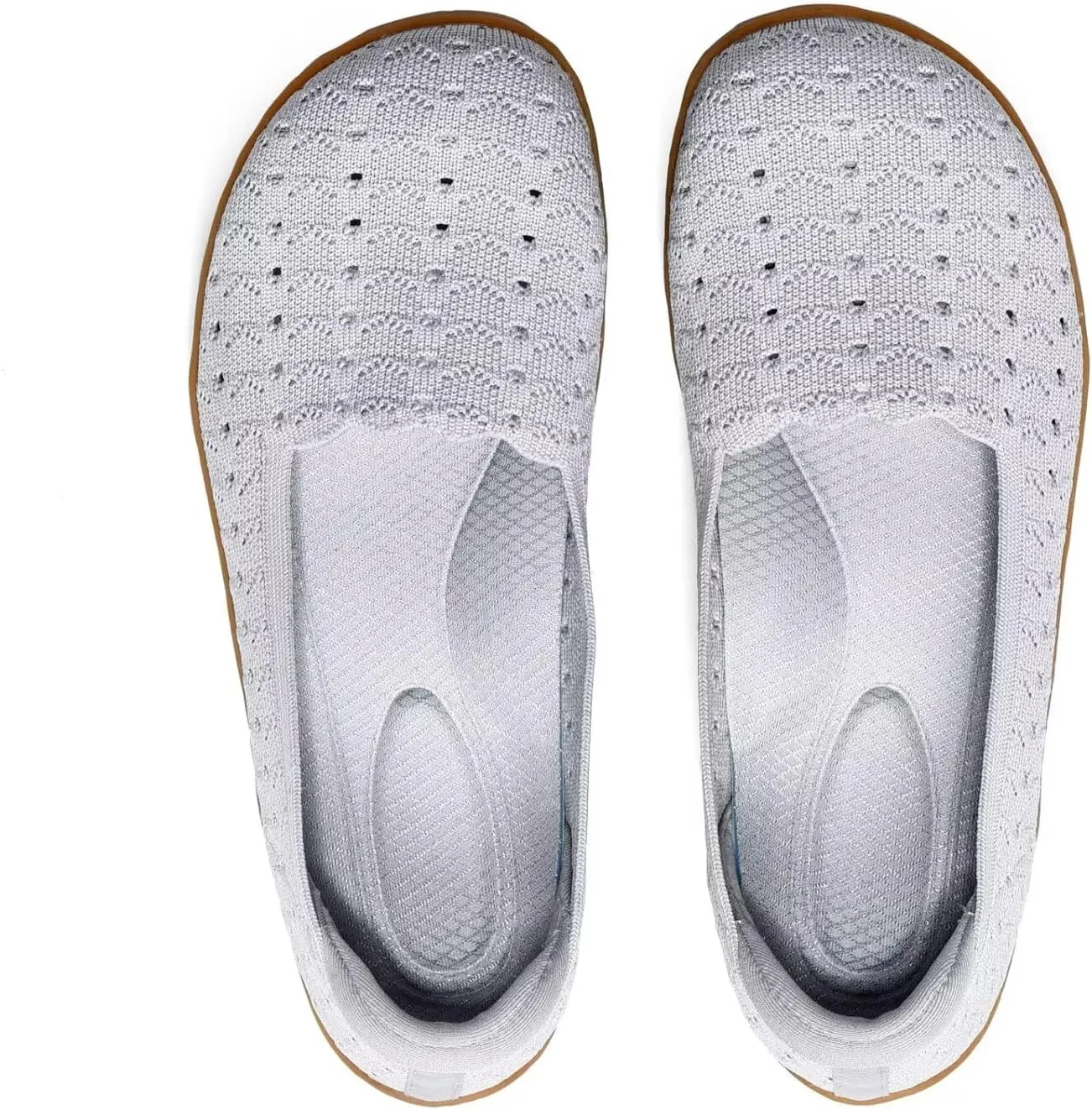 Women's Wide Toe Box Flats Shoes Knit Ballet Flat Slip-on Dress Walking Comfort Shoes