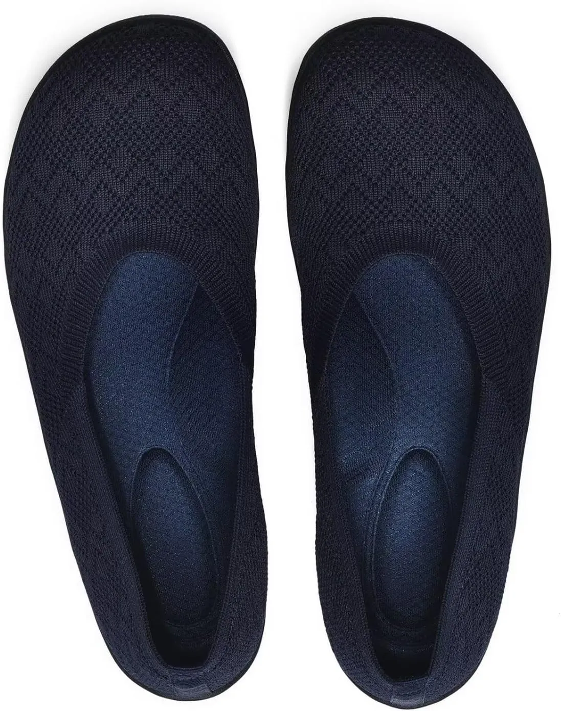 Women's Wide Toe Box Flats Shoes Knit Ballet Flat Slip-on Dress Walking Comfort Shoes