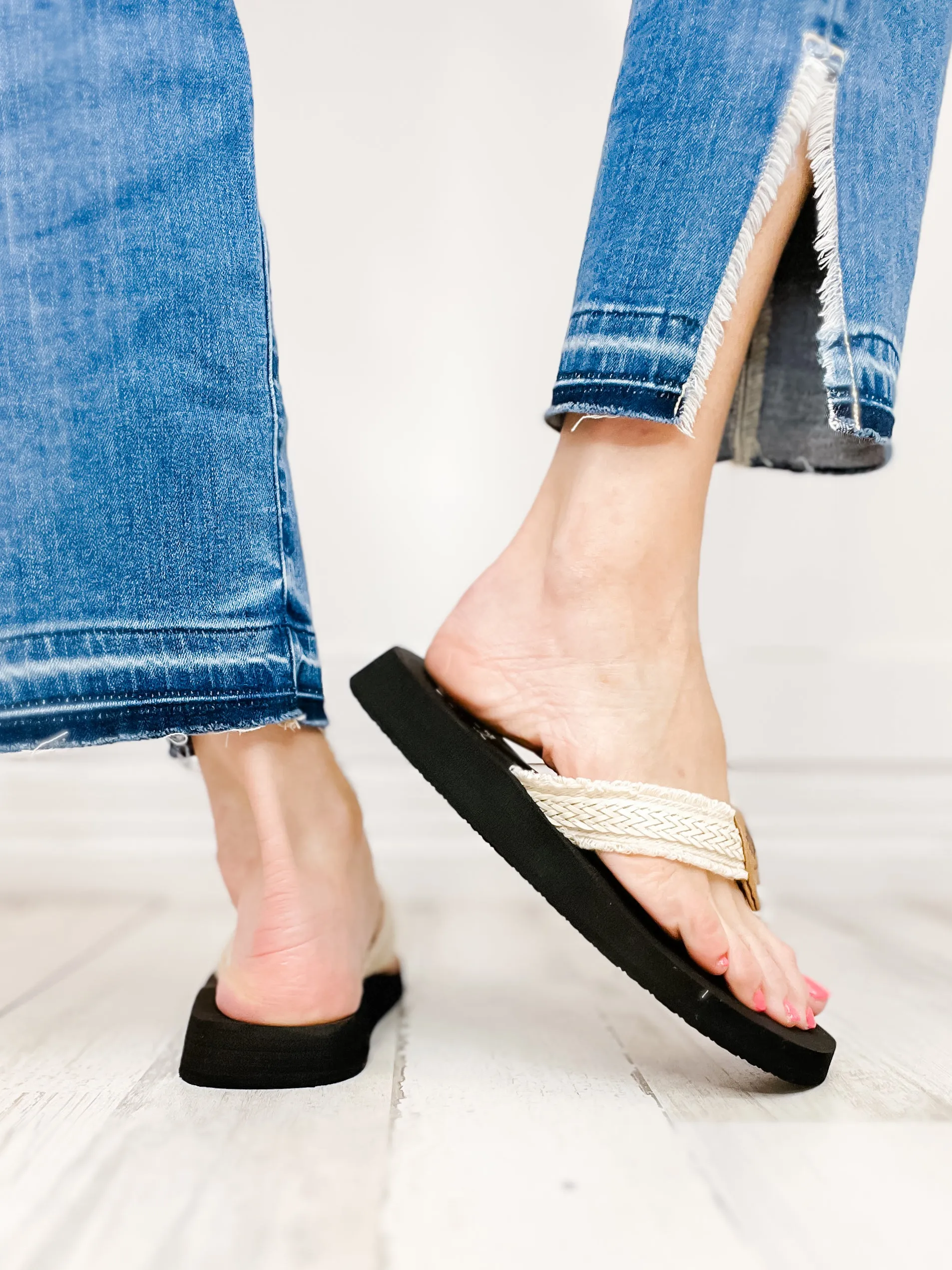 Yellowbox Fianni Flip Flop Shoes in Cream