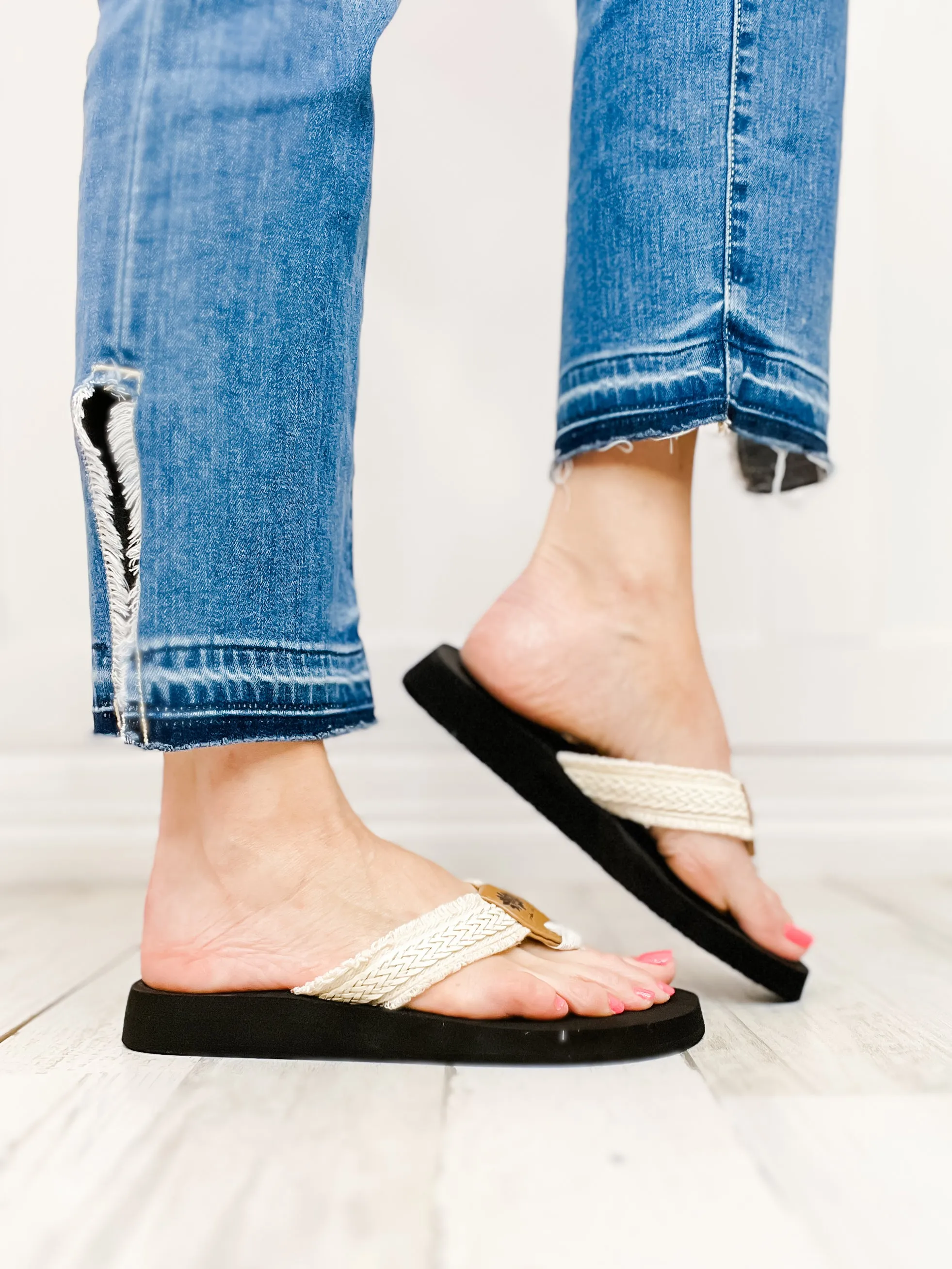 Yellowbox Fianni Flip Flop Shoes in Cream