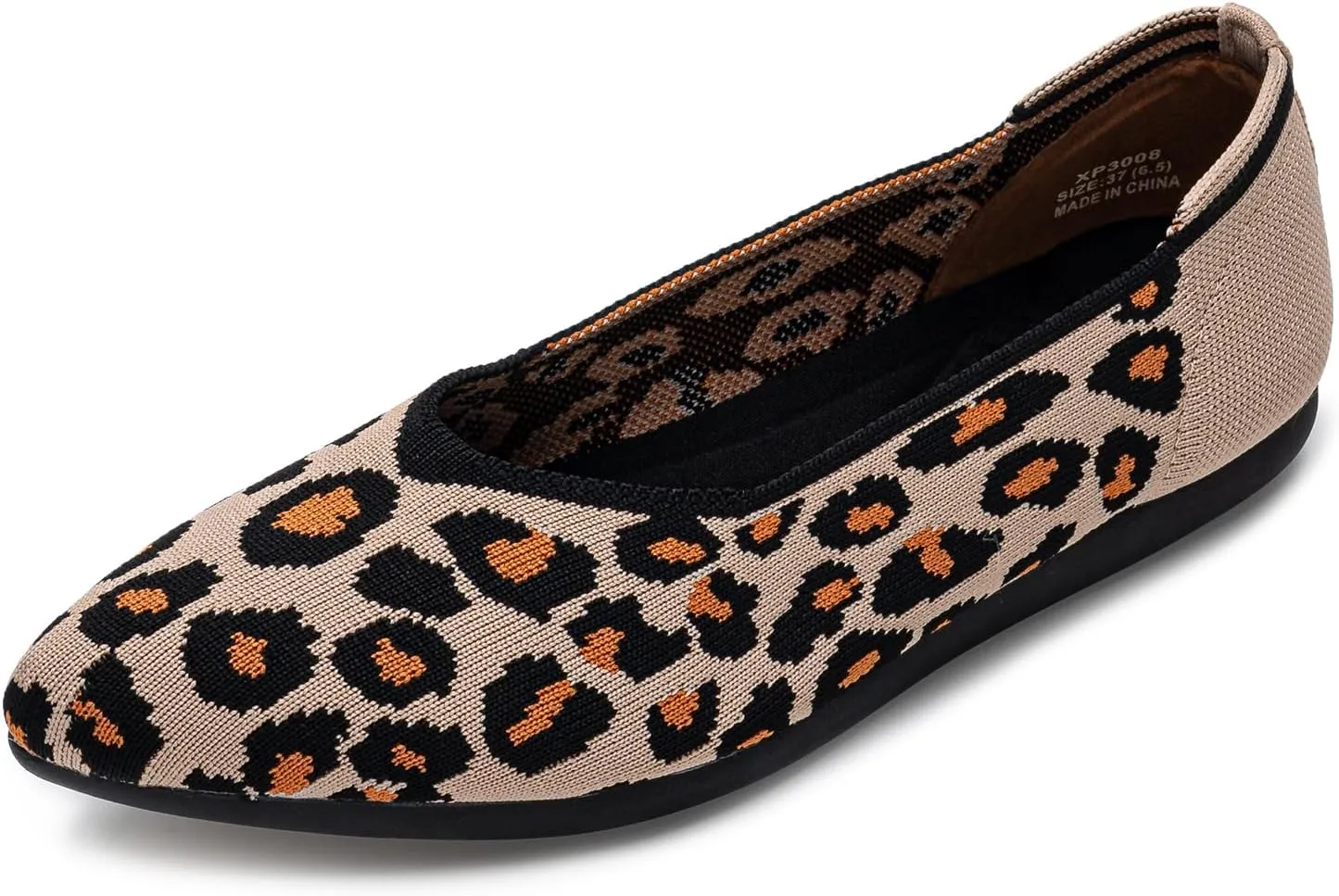 youngshow Women's Ballet Flats Comfortable Work Shoes, Casual Pointed Toe Flats for Office, Dressy Slip-On Walking Shoes