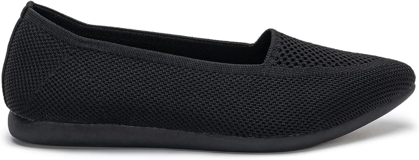 youngshow Women's Ballet Flats Comfortable Work Shoes, Casual Pointed Toe Flats for Office, Dressy Slip-On Walking Shoes