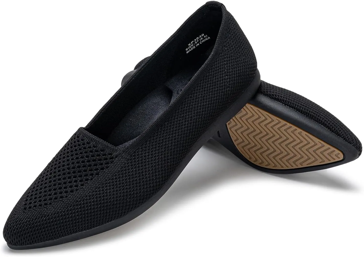 youngshow Women's Ballet Flats Comfortable Work Shoes, Casual Pointed Toe Flats for Office, Dressy Slip-On Walking Shoes