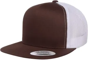 Yupoong 5-Panel YP Classic Trucker Cap | High Profile Flat Visor Snapback | OSFM | Bulk Packs Available