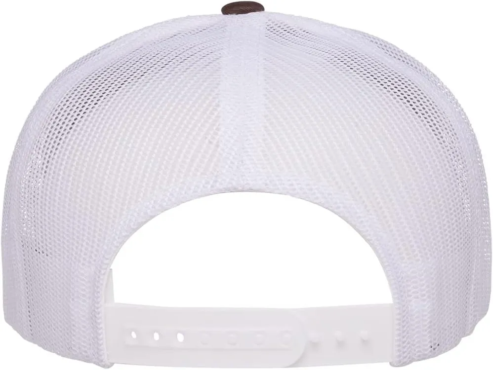 Yupoong 5-Panel YP Classic Trucker Cap | High Profile Flat Visor Snapback | OSFM | Bulk Packs Available