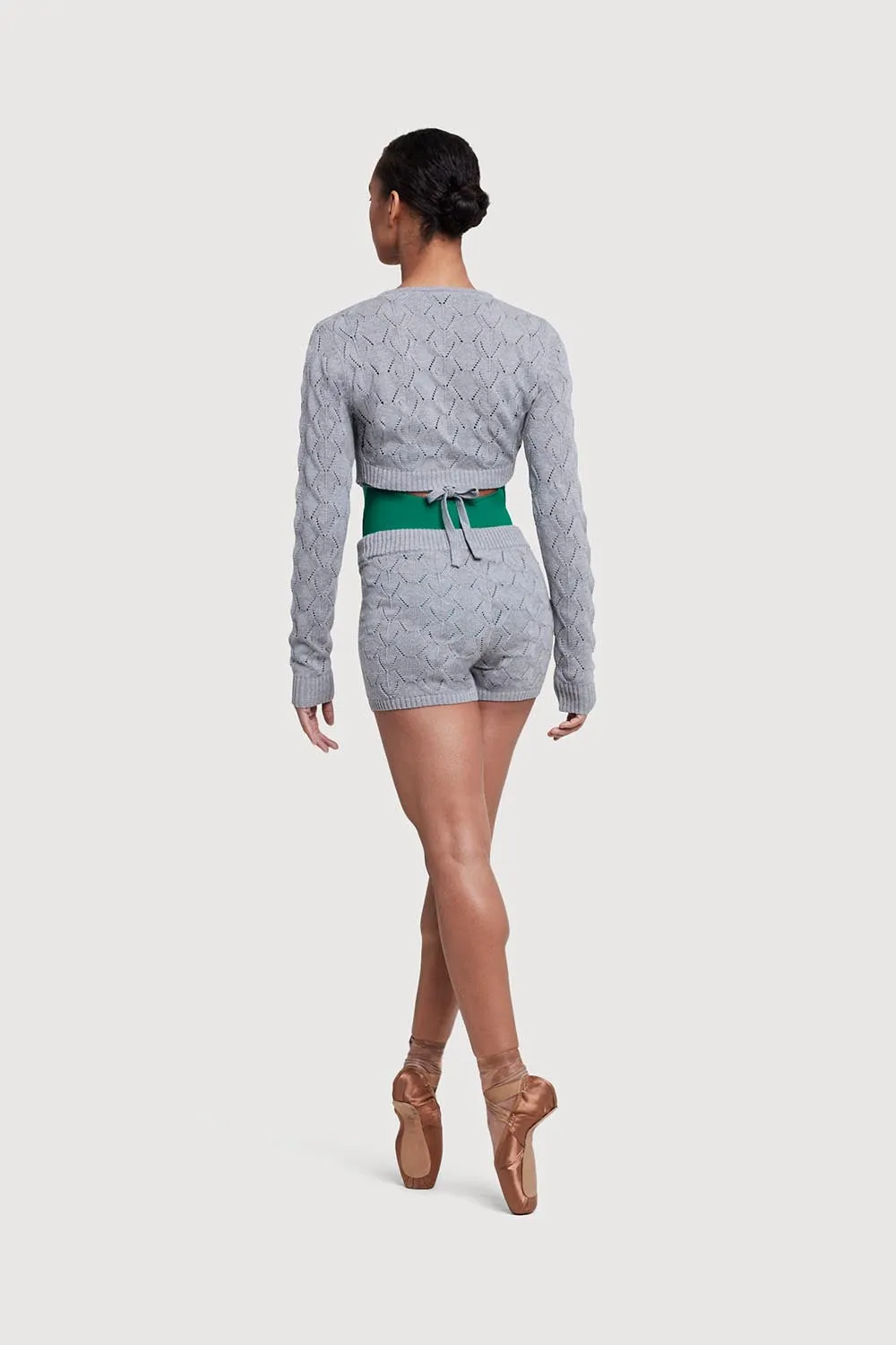 Z55239 - Bloch Nola Diamond Knit Womens Wrap Top