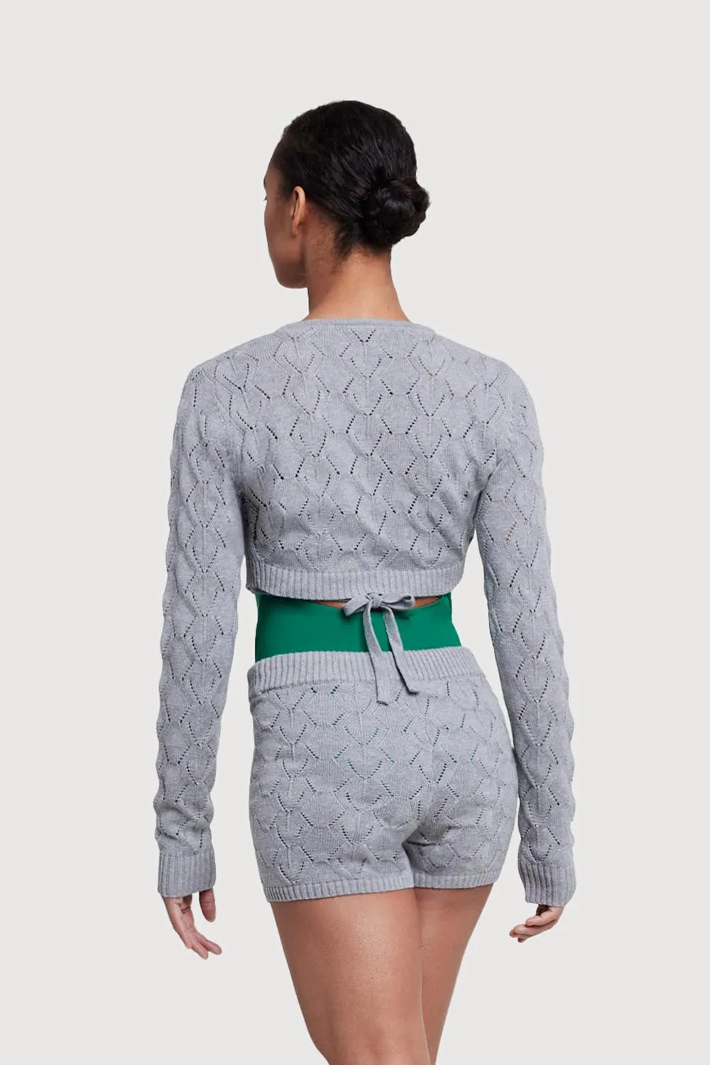 Z55239 - Bloch Nola Diamond Knit Womens Wrap Top