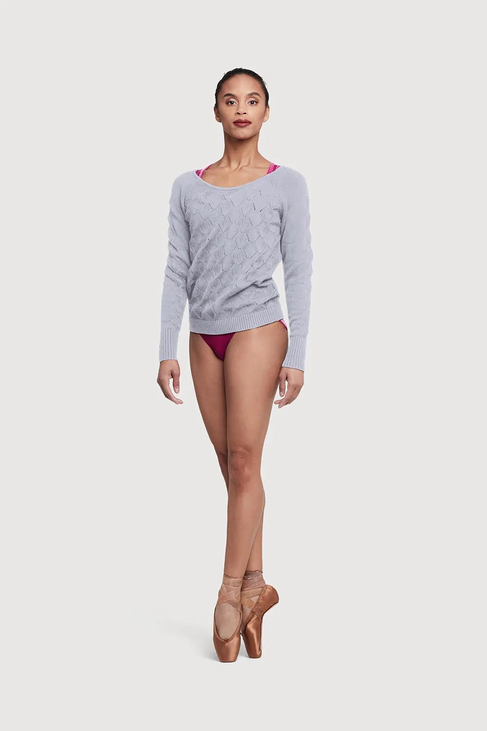 Z55249 - Bloch Mila Diamond Knit Womens Long Sleeve Sweater