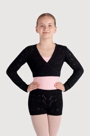 Z55259G - Bloch Emily Diamond Knit Girls Wrap Top