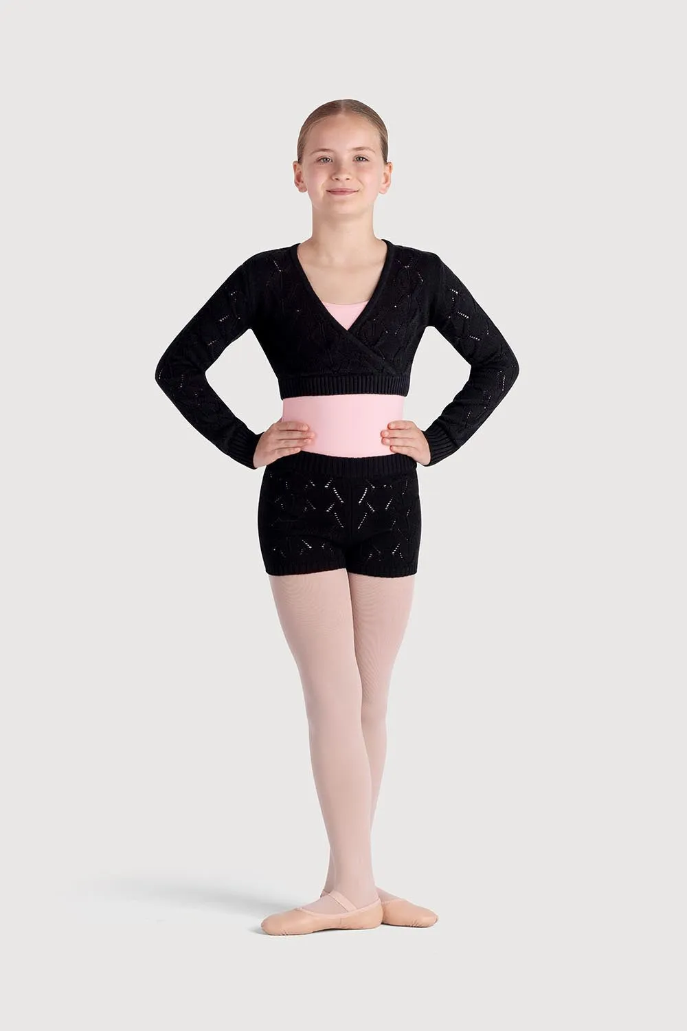 Z55259G - Bloch Emily Diamond Knit Girls Wrap Top