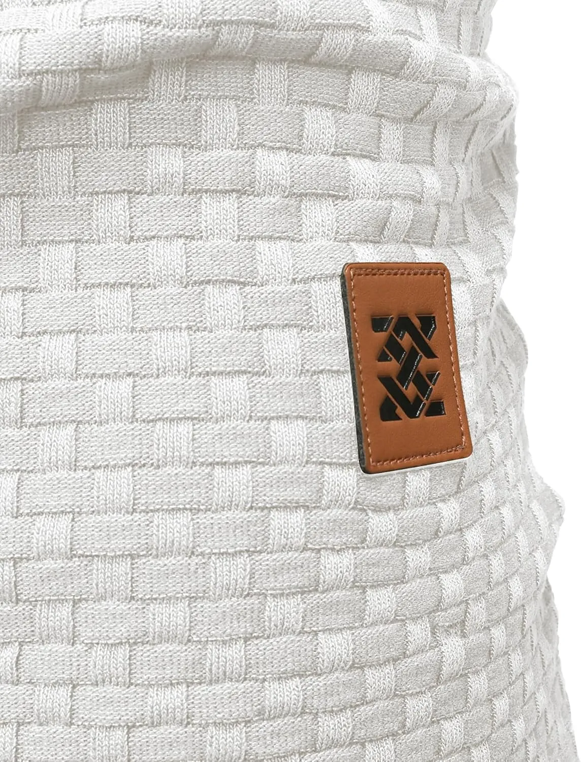 Zaitun Men's Short Sleeve Hoodie Shirt Casual Waffle Knitted Pullover Sweater
