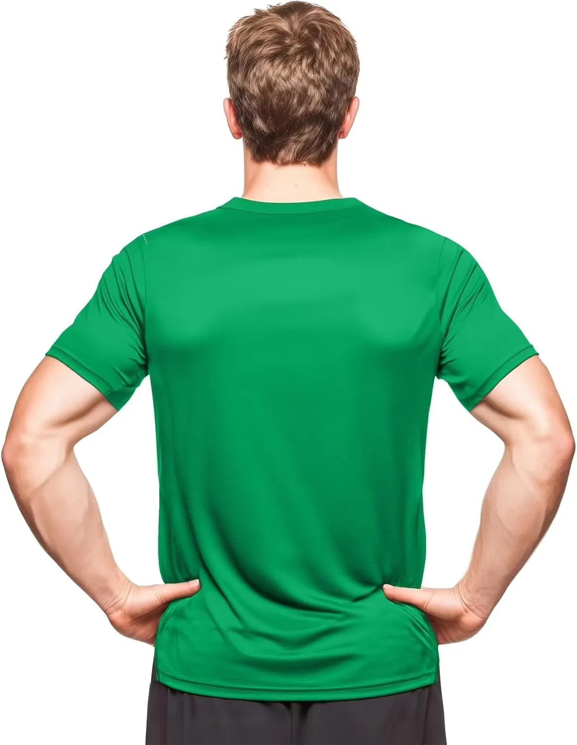 Zengjo Mens Workout Shirts Quick Dry Short Sleeve Athletic Tee Moisture Wicking Top for Running Gym Fitness Training