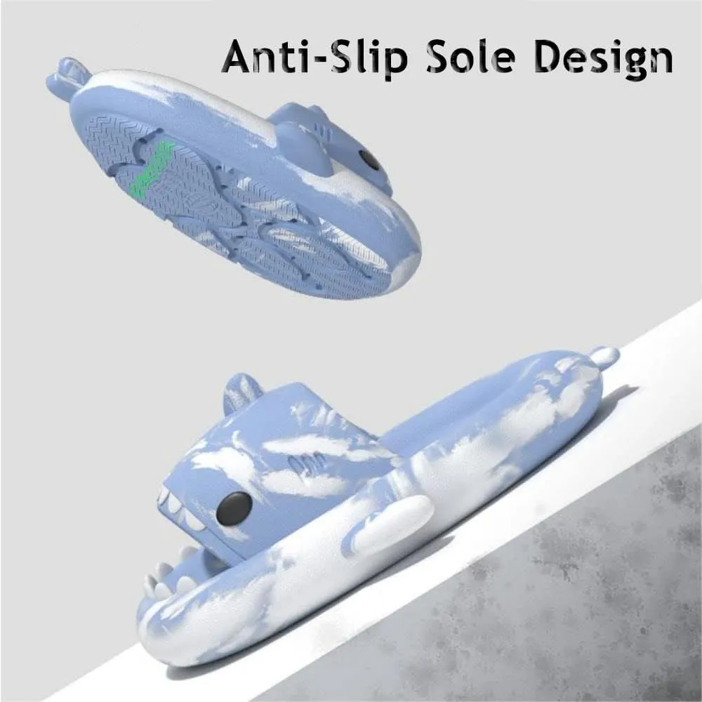 Zureto Original Shark Slides Upgraded, Cloudy Shark Slides Anti-Slip House Slippers Beach Shoes