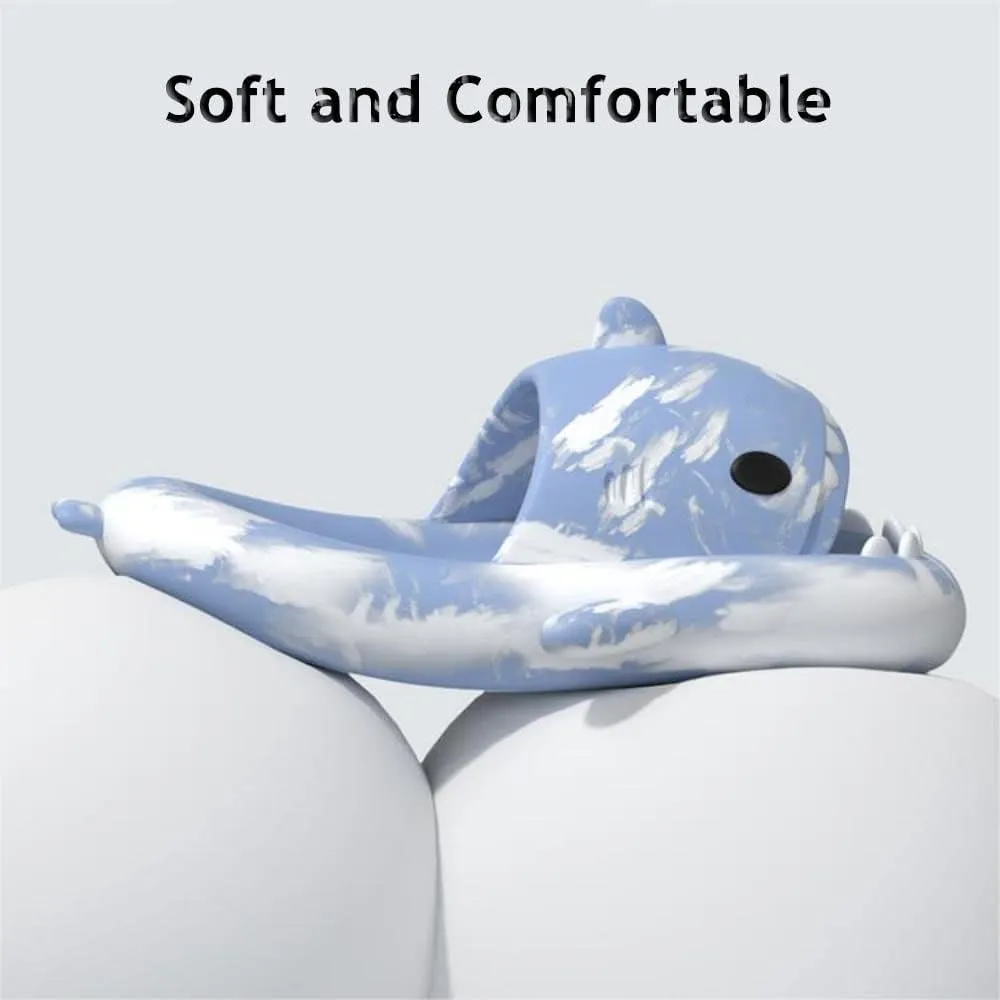 Zureto Original Shark Slides Upgraded, Cloudy Shark Slides Anti-Slip House Slippers Beach Shoes